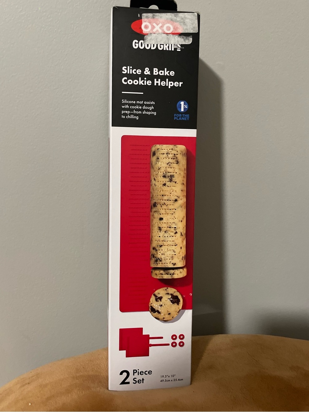 🍪NEW OXO Good Grips Slice & Bake Cookie Helper - Red Silicone Mat